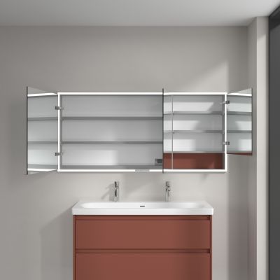 Villeroy & Boch My View+ szafka 160x16,8x75 cm z lustrem do zabudowy Wine Red A48216AH