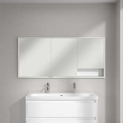 Villeroy & Boch My View+ szafka 160x16,8x75 cm z lustrem do zabudowy Pure White A48216VF