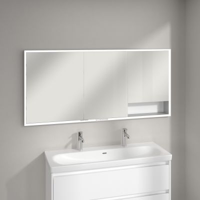 Villeroy & Boch My View+ szafka 160x16,8x75 cm z lustrem do zabudowy Pure White A48216VF