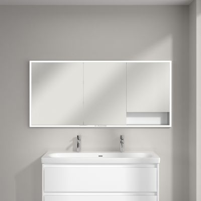 Villeroy & Boch My View+ szafka 160x16,8x75 cm z lustrem do zabudowy Pure White A48216VF