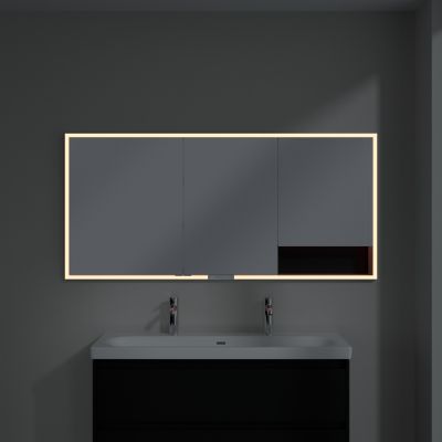 Villeroy & Boch My View+ szafka 160x16,8x75 cm z lustrem do zabudowy Volcano Black A48216VL