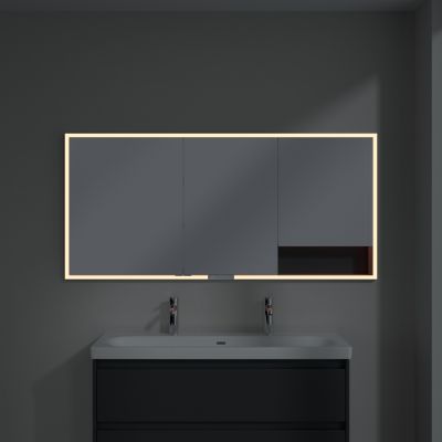 Villeroy & Boch My View+ szafka 160x16,8x75 cm z lustrem do zabudowy Graphite A48216VR