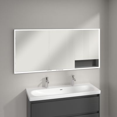 Villeroy & Boch My View+ szafka 160x16,8x75 cm z lustrem do zabudowy Graphite A48216VR