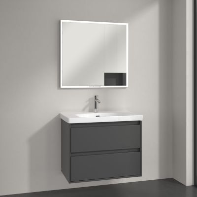 Villeroy & Boch My View+ szafka 80x16,8x75 cm z lustrem grafitowa A48280VR