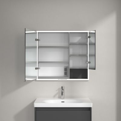 Villeroy & Boch My View+ szafka 80x16,8x75 cm z lustrem grafitowa A48280VR