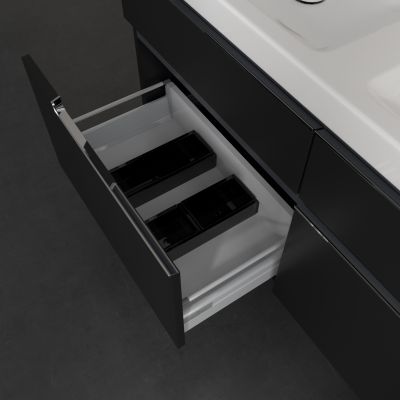 Villeroy & Boch Subway 2.0 szafka 128,7x44,9x59 cm podumywalkowa wisząca Volcano Black A91710VL