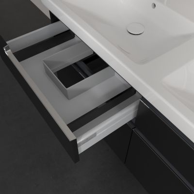 Villeroy & Boch Subway 2.0 szafka 128,7x44,9x59 cm podumywalkowa wisząca Volcano Black A91710VL