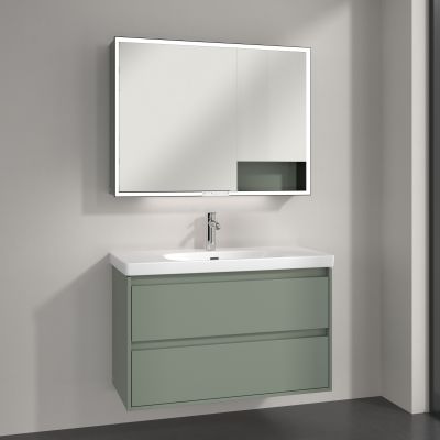 Villeroy & Boch My View+ szafka 100x16,8x75 cm z lustrem Soft Green B48110AF