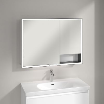 Villeroy & Boch My View+ szafka 80x16,8x75 cm z lustrem Brilliant White B48180VE
