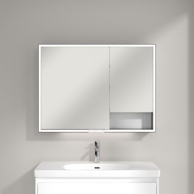 Villeroy & Boch My View+ szafka 100x16,8x75 cm z lustrem Brilliant White B48110VE