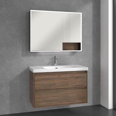 Villeroy & Boch My View+ szafka 100x16,8x75 cm z lustrem Arizona Oak B48110VH