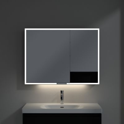 Villeroy & Boch My View+ szafka 100x16,8x75 cm z lustrem Volcano Black B48110VL