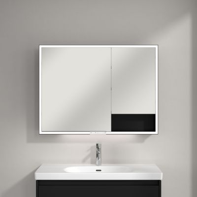 Villeroy & Boch My View+ szafka 100x16,8x75 cm z lustrem Volcano Black B48110VL