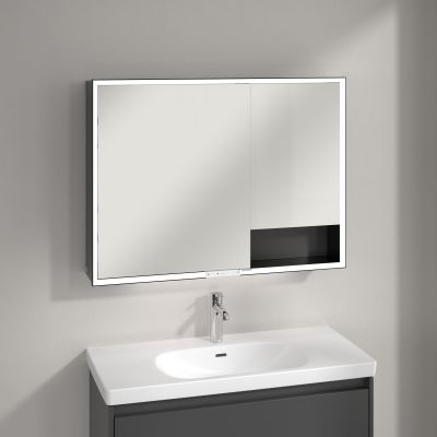 Villeroy & Boch My View+ szafka 80x16,8x75 cm z lustrem Graphite B48180VR