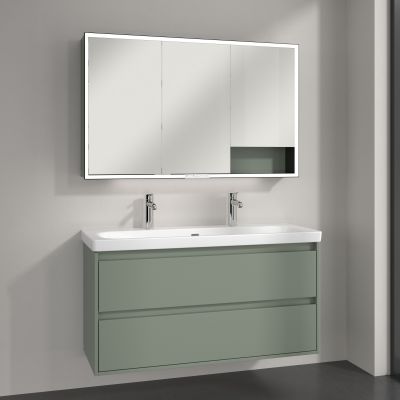 Villeroy & Boch My View+ szafka 120x16,8x75 cm z lustrem Soft Green B48112AF