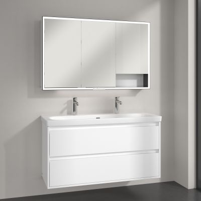 Villeroy & Boch My View+ szafka 120x16,8x75 cm z lustrem Pure White B48112VF