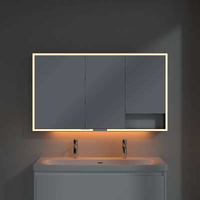 Villeroy & Boch My View+ szafka 130x16,8x75 cm z lustrem Brilliant White B48113VE