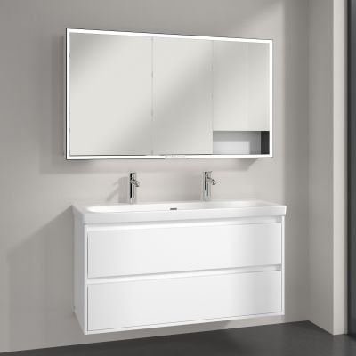 Villeroy & Boch My View+ szafka 130x16,8x75 cm z lustrem Pure White B48113VF