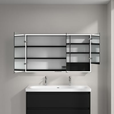 Villeroy & Boch My View+ szafka 130x16,8x75 cm z lustrem Volcano Black B48113VL