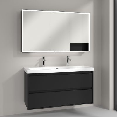 Villeroy & Boch My View+ szafka 130x16,8x75 cm z lustrem Volcano Black B48113VL