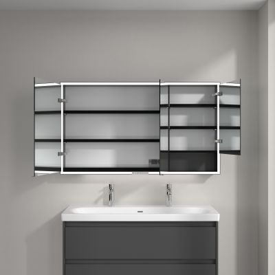 Villeroy & Boch My View+ szafka 130x16,8x75 cm z lustrem Graphite B48113VR