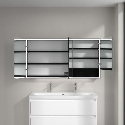 Villeroy & Boch My View+ szafka 140x16,8x75 cm z lustrem aluminium/czarny B4811400