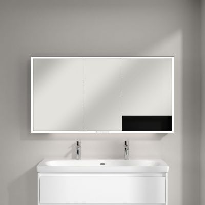 Villeroy & Boch My View+ szafka 140x16,8x75 cm z lustrem aluminium/czarny B4811400