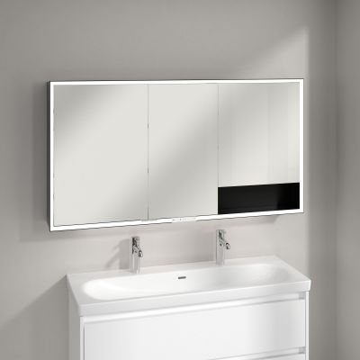 Villeroy & Boch My View+ szafka 140x16,8x75 cm z lustrem aluminium/czarny B4811400