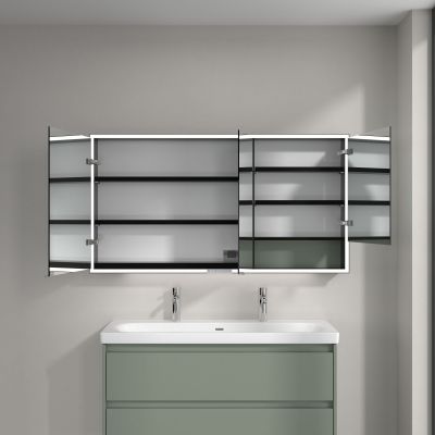 Villeroy & Boch My View+ szafka 140x16,8x75 cm z lustrem Soft Green/czarny B48114AF