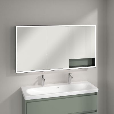 Villeroy & Boch My View+ szafka 140x16,8x75 cm z lustrem Soft Green/czarny B48114AF