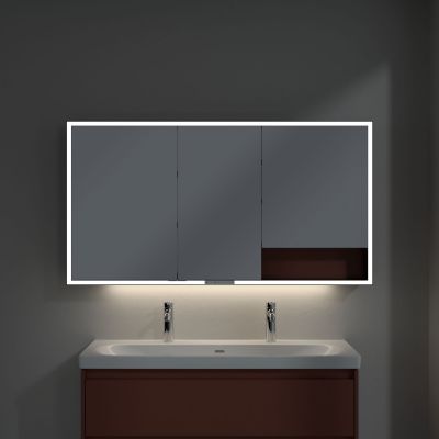 Villeroy & Boch My View+ szafka 140x16,8x75 cm z lustrem Wine Red/czarny B48114AH