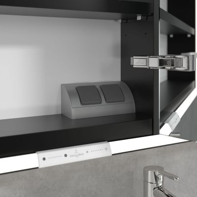 Villeroy & Boch My View+ szafka 140x16,8x75 cm z lustrem Oak Kansas/czarny B48114RH