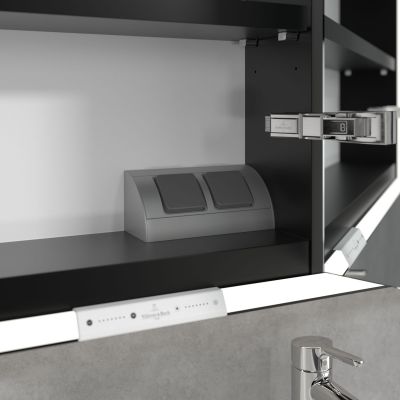 Villeroy & Boch My View+ szafka 140x16,8x75 cm z lustrem Stone Oak/czarny B48114RK