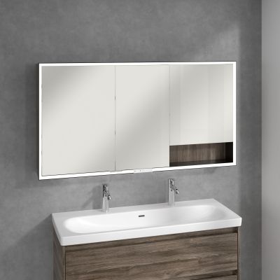 Villeroy & Boch My View+ szafka 140x16,8x75 cm z lustrem Stone Oak/czarny B48114RK