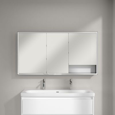 Villeroy & Boch My View+ szafka 140x16,8x75 cm z lustrem Brilliant White/czarny B48114VE