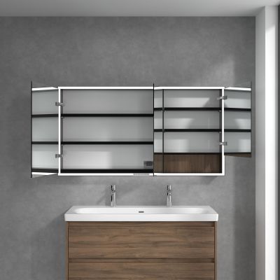 Villeroy & Boch My View+ szafka 140x16,8x75 cm z lustrem Arizona Oak/czarny B48114VH