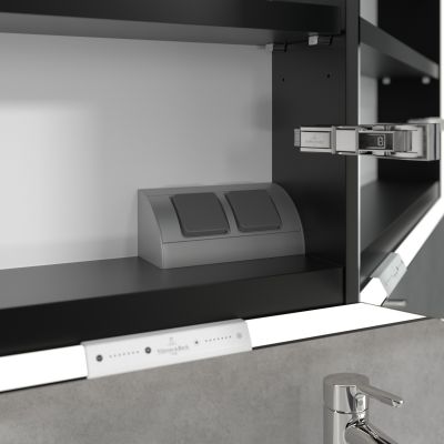 Villeroy & Boch My View+ szafka 75x16,8x140 cm z lustrem Nordic Oak/czarny B48114VJ