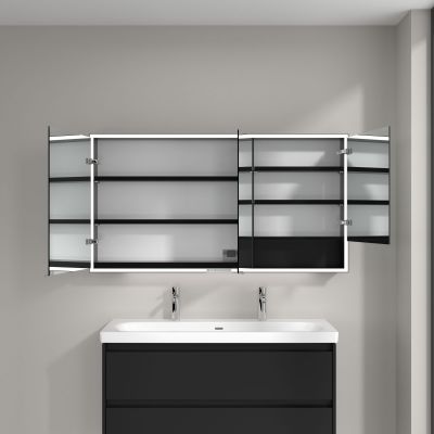 Villeroy & Boch My View+ szafka 140x16,8x75 cm z lustrem Volcano Black/czarny B48114VL