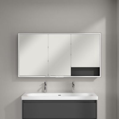 Villeroy & Boch My View+ szafka 75x16,8x140 cm z lustrem Graphite/czarny B48114VR