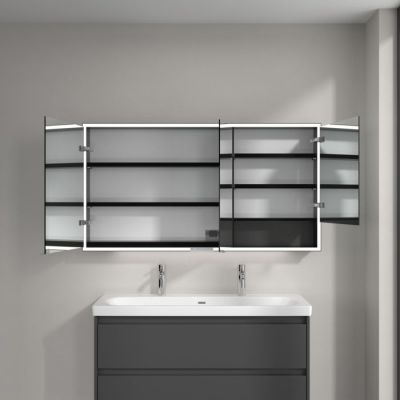 Villeroy & Boch My View+ szafka 75x16,8x140 cm z lustrem Graphite/czarny B48114VR