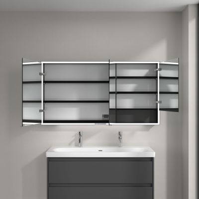 Villeroy & Boch My View+ szafka 140x16,8x75 cm z lustrem Graphite/czarny B48114VR