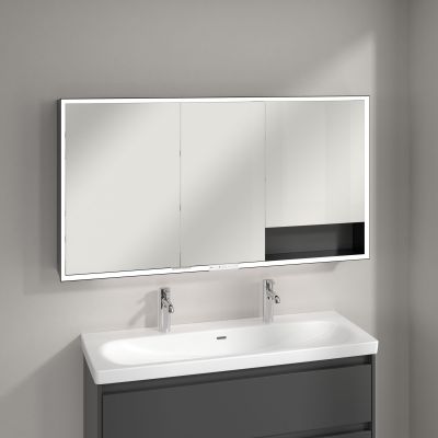 Villeroy & Boch My View+ szafka 140x16,8x75 cm z lustrem Graphite/czarny B48114VR