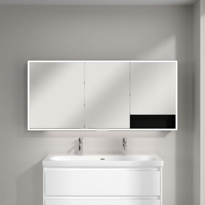 Villeroy & Boch My View+ szafka 75x16,8x160 cm z lustrem aluminium/czarny B4811600