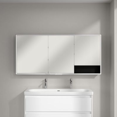 Villeroy & Boch My View+ szafka 75x16,8x160 cm z lustrem aluminium/czarny B4811600
