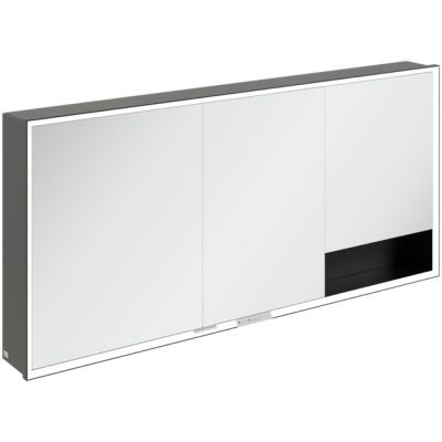 Villeroy & Boch My View+ szafka 75x16,8x160 cm z lustrem aluminium/czarny B4811600