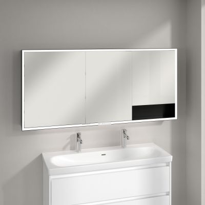 Villeroy & Boch My View+ szafka 160x16,8x75 cm z lustrem aluminium/czarny B4811600