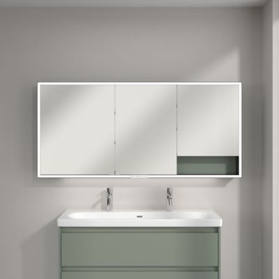 Villeroy & Boch My View+ szafka 75x16,8x160 cm z lustrem Soft Green/czarny B48116AF