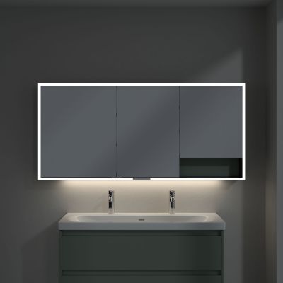 Villeroy & Boch My View+ szafka 160x16,8x75 cm z lustrem Soft Green/czarny B48116AF