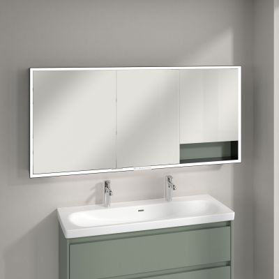 Villeroy & Boch My View+ szafka 160x16,8x75 cm z lustrem Soft Green/czarny B48116AF