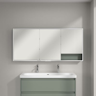 Villeroy & Boch My View+ szafka 160x16,8x75 cm z lustrem Soft Green/czarny B48116AF